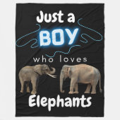 Gewoon een jongen die van Elephants Fleece Blanket Deken (Voorkant)
