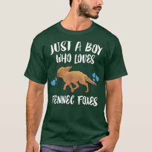 Gewoon een jongen die van Fennec Foes Dierenvriend T-shirt