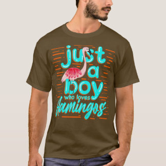 Gewoon een jongen die van Flamingos houdt T-shirt
