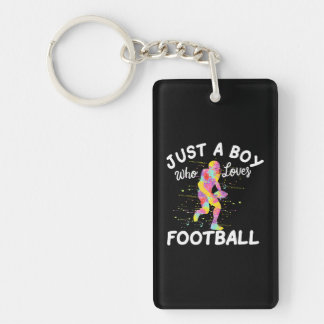 Gewoon een jongen die van Football houdt Sleutelhanger