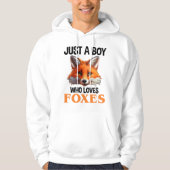 Gewoon een jongen die van foxes houdt hoodie (Voorkant)