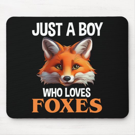 Gewoon een jongen die van foxes houdt muismat (Voorkant)