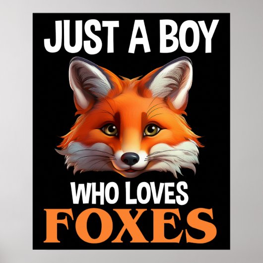 Gewoon een jongen die van foxes houdt poster (Voorkant)