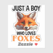 Gewoon een jongen die van foxes houdt sticker (Vel)