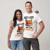 Gewoon een jongen die van foxes houdt t-shirt (Unisex)