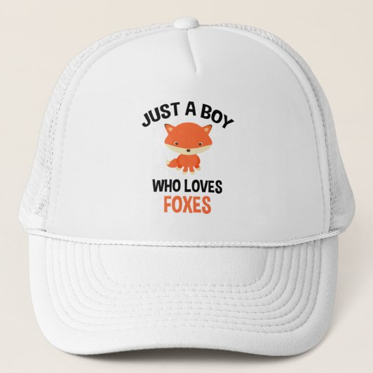 Gewoon een jongen die van foxes houdt trucker pet (Voorkant)
