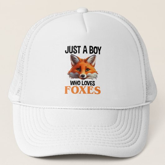 Gewoon een jongen die van foxes houdt trucker pet (Voorkant)