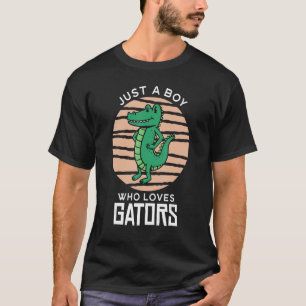 Gewoon een jongen die van Gators Wild Animal Croco T-shirt