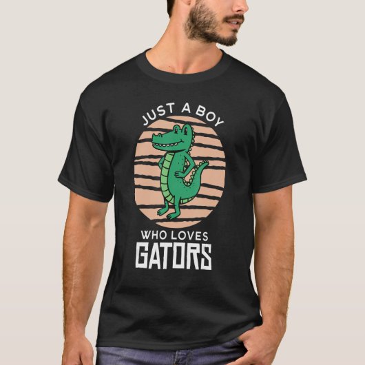 Gewoon een jongen die van Gators Wild Animal Croco T-shirt (Voorkant)