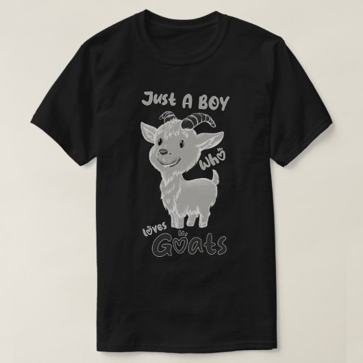 Gewoon een jongen die van geiten houdt t-shirt (Design voorkant)