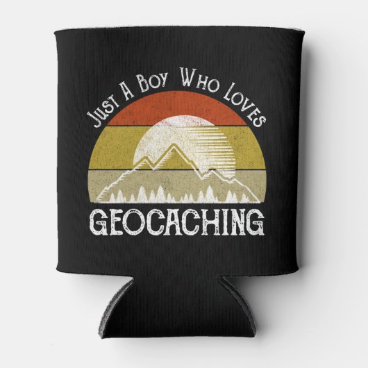 Gewoon een jongen die van Geocaching houdt Blikjeskoeler (Voorkant)