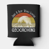 Gewoon een jongen die van Geocaching houdt Blikjeskoeler (Achterkant)