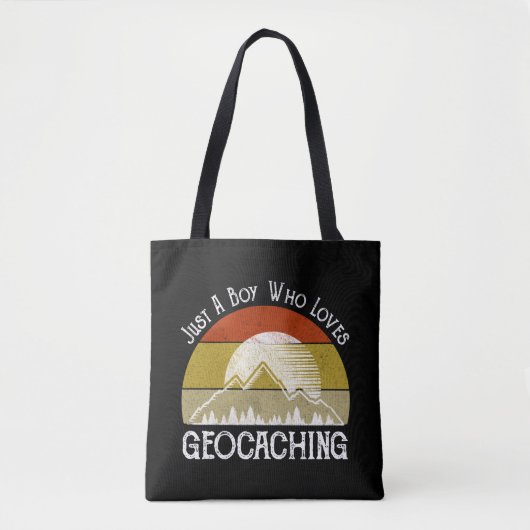 Gewoon een jongen die van Geocaching houdt Tote Bag (Voorkant)