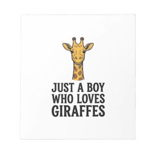 Gewoon een jongen die van giraffen houdt Leuk T-sh Notitieblok