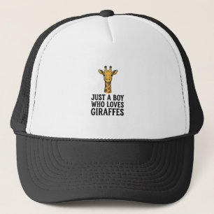 Gewoon een jongen die van giraffen houdt Leuk T-sh Trucker Pet
