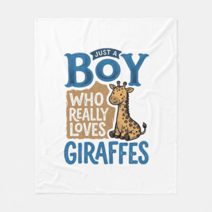 Gewoon Een Jongen Die Van Giraffen Houdt Vintage S Fleece Deken