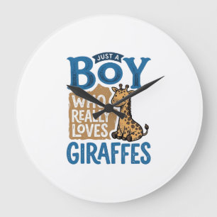 Gewoon Een Jongen Die Van Giraffen Houdt Vintage S Grote Klok