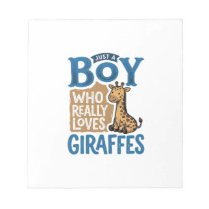 Gewoon Een Jongen Die Van Giraffen Houdt Vintage S Notitieblok