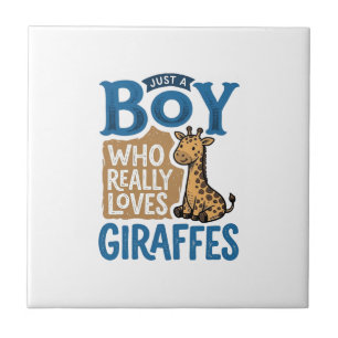 Gewoon Een Jongen Die Van Giraffen Houdt Vintage S Tegeltje