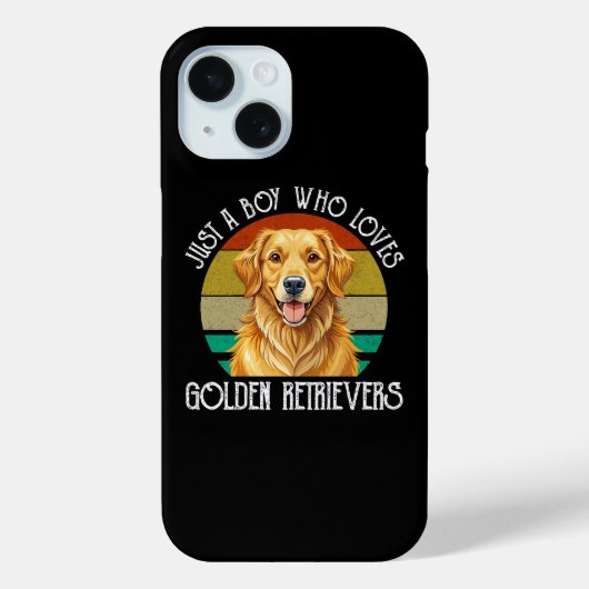 Gewoon Een Jongen Die Van Golden Retrievers Houdt Case-Mate iPhone Case (Achterkant)