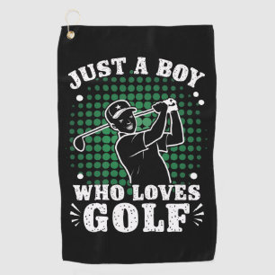 Gewoon een jongen die van golfclub golfer golfen h golfhanddoek