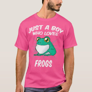 Gewoon een jongen die van grappige kikkers houdt t-shirt