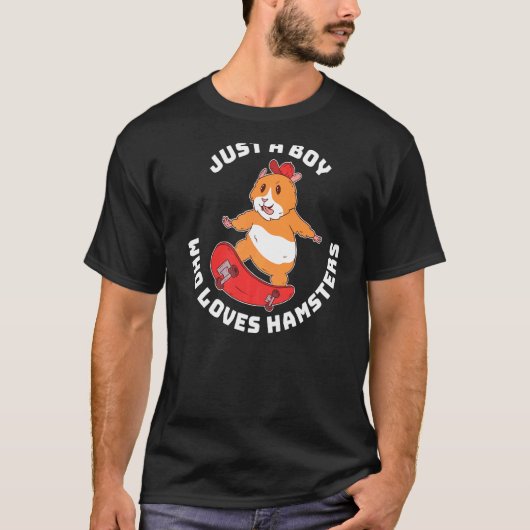 Gewoon een jongen die van Hamsters 1 houdt T-shirt (Voorkant)