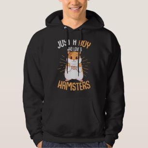 Gewoon een jongen die van Hamsters Hammy Boys Kind Hoodie