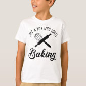 Gewoon een jongen die van het baken houdt t-shirt (Voorkant)
