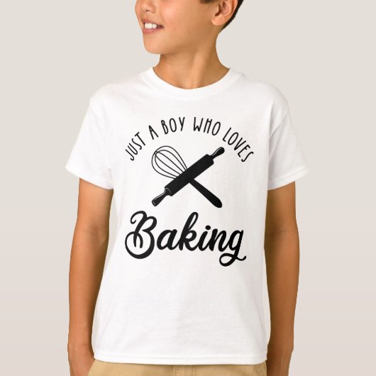 Gewoon een jongen die van het baken houdt t-shirt (Voorkant)