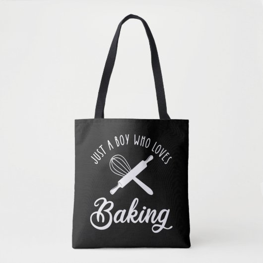 Gewoon een jongen die van het baken houdt tote bag (Voorkant)