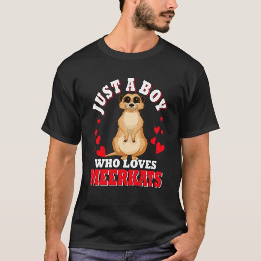 Gewoon een jongen die van het hart van Meerkats Va T-shirt (Voorkant)