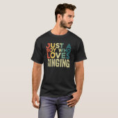 Gewoon een jongen die van het zingen van Singer Qu T-shirt (Voorkant volledig)