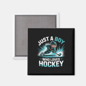 Gewoon een jongen die van hockey houdt _2 magneet (Voorkant / Achterkant)