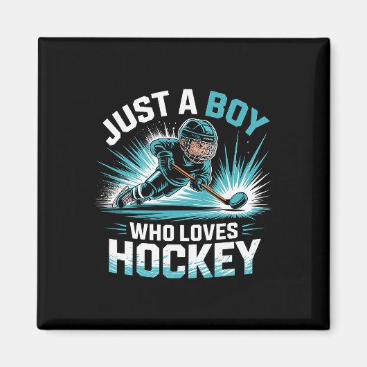 Gewoon een jongen die van hockey houdt _2 magneet (Voorkant)