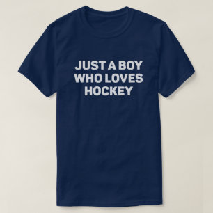 Gewoon een jongen die van hockey houdt t-shirt
