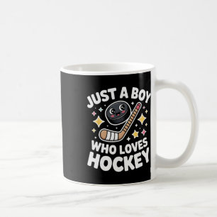 Gewoon Een Jongen Die Van Hockey Kids Schattig IJs Koffiemok
