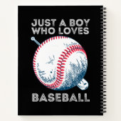 Gewoon een jongen die van honkbal houdt notitieboek (Achterkant)