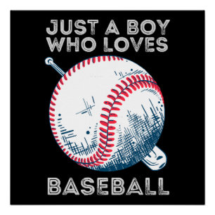 Gewoon een jongen die van honkbal houdt perfect poster