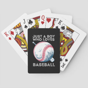 Gewoon een jongen die van honkbal houdt pokerkaarten