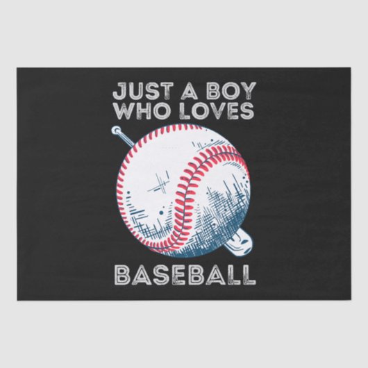 Gewoon een jongen die van honkbal houdt tissuepapier (Voorkant)