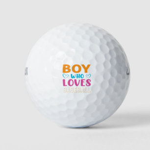 Gewoon een jongen die van honkbal Typografie houdt Golfballen