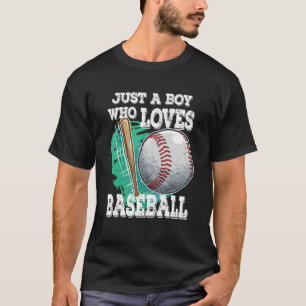 Gewoon een jongen die van honkbalspeler houdt t-shirt