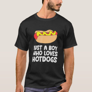 Gewoon een jongen die van hotdogs houdt t-shirt