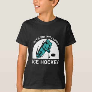 Gewoon een jongen die van Ice Hockey houdt T-shirt