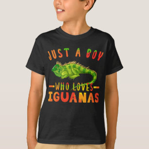 Gewoon een jongen die van Iguanas Lizard Reptiles  T-shirt