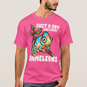 Gewoon een jongen die van kameleons houdt Reptiele T-shirt