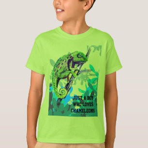 Gewoon een jongen die van kameleons houdt t-shirt
