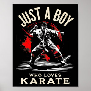 Gewoon een jongen die van karate houdt - Dynamic M Poster