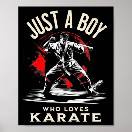 Gewoon een jongen die van karate houdt - Dynamic M Poster (Voorkant)